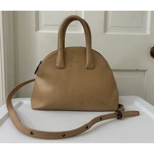 Matt & Nat Large Beige Almond Dome Convertible‎ Crossbody Handbag READ
